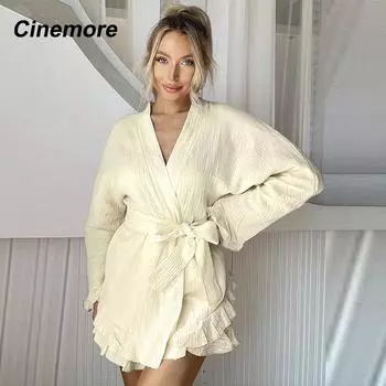 Cinemore Spring and Autumn Women s Cardigan Solid Color Oversized Casual Pullover Warm Basic Long Sleeve Top Turtleneck Knit Car S белый