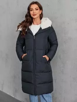 Cinemore Женская куртка длинная Fashion Grace женские зимние пуховики с карманом на молнии и поясом парка высокого качества верхняя одежда 9027 M синий