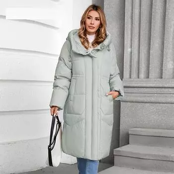 Cinemore женская куртка зимняя теплая длинная парка с капюшоном верхняя одежда женская одежда модный пуховик женское пальто унисекс 88590 S чёрный