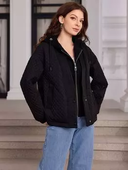 Cinemore Женские куртки, весенние короткие женские пальто, ветрозащитные теплые универсальные повседневные парки с капюшоном, 80365 M хаки