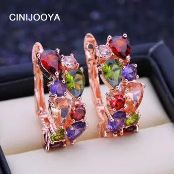 CINIJOOYA серьги-клипсы для женщин с кубическим цирконием, модные серьги-гвоздики, ювелирные изделия для свадебной вечеринки, подарки A