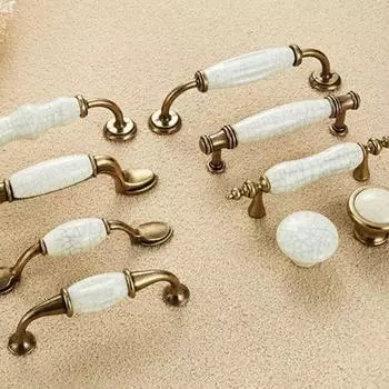 Цинк Цинк Цинк сплав Цинк Ручки для ящиков Антикварные ручки Ручки для ящиков Ручка для шкафа Дверная ручка для шкафа Комод 10