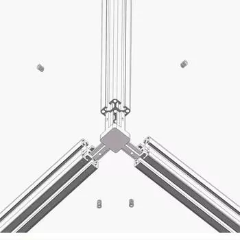 Цинк Цинк Цинк сплав трехмерный соединитель три размера металлический кронштейн 3 угловых кронштейна фрезеры 30 30mm