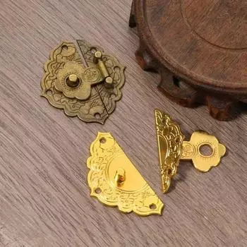 Цинк цинк цинковый сплав металлическая пряжка замок защелка застежка фурнитура коробка пряжка деревянный футляр засов камфорный деревянный футляр L-bronze