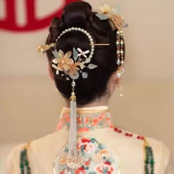 Цинк цинковый сплав аксессуары для волос заколка для волос жемчужные серьги церемония Ear clip with