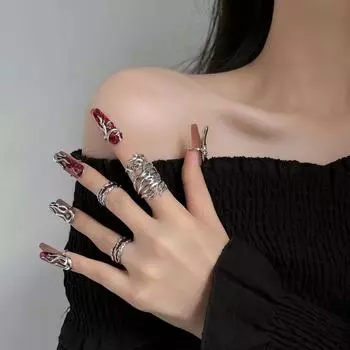 Цинк цинковый сплав пальчиковая кроватка подарок на день святого валентина кольцо феи кольцо для дизайна ногтей кольцо для ногтей женские ювелирные изделия аксессуары A