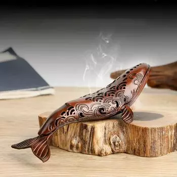 Цинк цинковый сплав ремесло кит ароматерапевтическая печь полая конструкция антикварная благовония печь чайный зал бронзовый