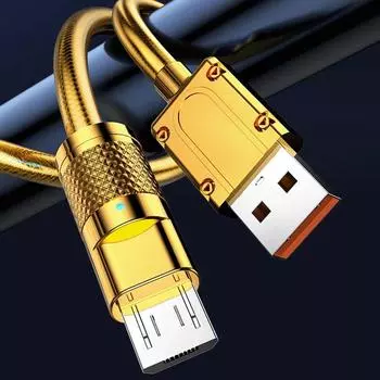 Цинковый сплав 120 Вт Usb сверхбыстрый зарядный кабель для Xiaomi Huawei Samsung Type C 6A Micro 3A игровой шнур для зарядки для iPhone 2.4A as the picture