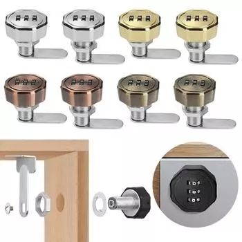 Цинковый сплав 3 цифровой кодовый замок Умный черный/серебристый противоугонный кулачковый кодовый замок Водонепроницаемый почтовый ящик пароль шкафчик дверь