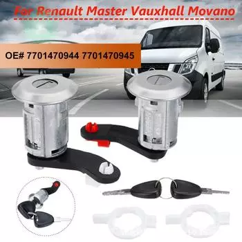 Цинковый сплав, автоматический дверной замок, цилиндр 98-09, цилиндр автомобильного замка для Renault Master MK2