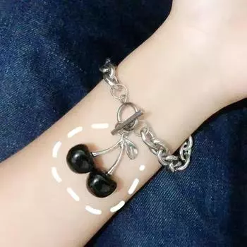 Цинковый сплав цинка браслет из красной вишни смола украшения для вечеринок модное черное вишневое ожерелье банкет black-bracelet
