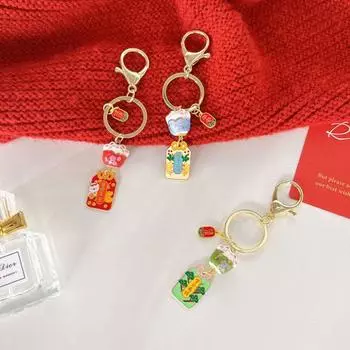 Цинковый сплав цинка Maneki-neko брелок Мини Фортуна Кот Подвесной аксессуар Lucky Cat брелок автомобиль зелёный