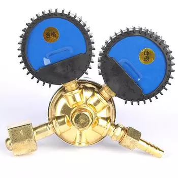 Цинковый сплав CO2 редуктор давления CO2 манометр редукционные клапаны CO2 регулятор прозрачный двойной чёрный