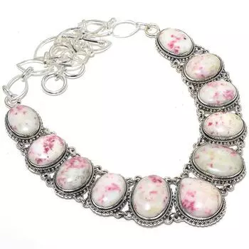 Cinnabar Gemstone Handmade 925 Silver Jewelry Necklace 18 JCN370-92