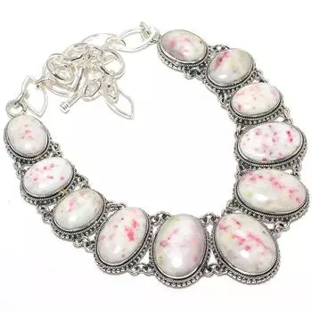 Cinnabar Gemstone Handmade 925 Silver Jewelry Necklace 18 JCN370-11