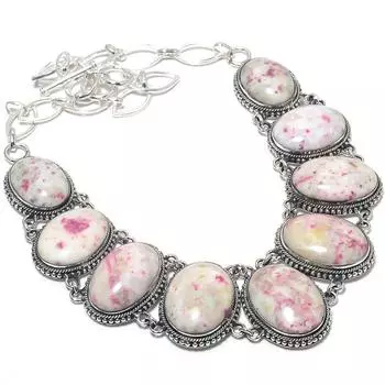 Ювелирные изделия из серебра 925 пробы с драгоценными камнями киновари, 18 дюймов JCN484-448