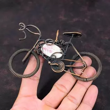 Cinnabarite Pendant Copper Wire Wrapped Pendant Handmade Pendant Cycle Jewelry Gemstone Pendant Copper Wire Wrap Cinnabarite Jewelry Gift For Mom