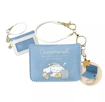 Cinnamoroll Open Pass Case Blue Leisurely Natural Series