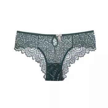CINOON женские сексуальные кружевные трусики с низкой посадкой, соблазнительное нижнее белье, женские стринги, прозрачное нижнее белье, полые трусы, нижнее белье M зелёный