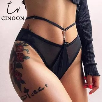 CINOON женское нижнее белье перспективные прозрачные трусики с низкой талией сексуальные стринги женские трусики с вырезами Lingere удобные трусы L