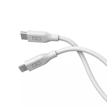 CIO Soft Silicone Cable Lightning Charging Cable PD Rapid Can Be Folded Times CIO-SL30000-CL USB-C & Type-C Tangle-Free 30,000 (2m, White)