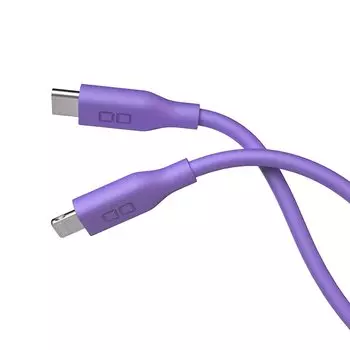 CIO Soft Silicone Cable Lightning Charging Cable iPhone 14 PD 60W Rapid Bendable Cable USB-C & Type-C (Type-C/Lightning) Tangle-Free 30000-fold