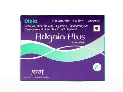 Cipla Adgain Plus Healthy Hair 30 капсул для добавок для волос
