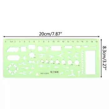 Circles Multi Shaped Green Stencil Geometric Ruler Curve Ruler Template Ruler Drawing Ruler 4302