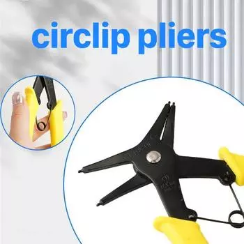 Плоскогубцы для стопорных колец Инструмент для снятия стопорных колец двойного назначения Плоскогубцы для стопорных колец Инструмент для стопорных колец Плоскогубцы для внутренних и внешних стопорных колец 1pcs