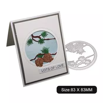 Circular Frame Pineapple Metal Silvery Stencil Embossing Cutting Dies For Diy Scrapbooking Paper Album Cards Making серебряный