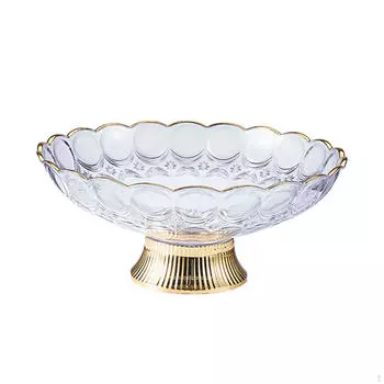 Круглый поднос для хранения украшений и предметов первой необходимости в ванной Transparent