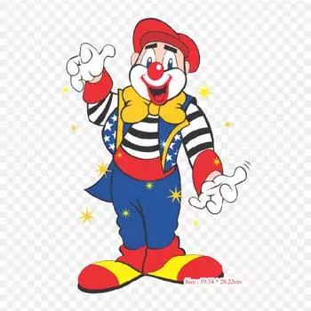 Цирк Джокер Джокер It Утюг на термопереносной печати виниловые нашивки наклейки для одежды DIY аппликации моющиеся нашивки