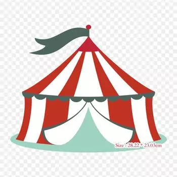 Цирк вечеринка Цирк вечеринка Термоперенос термопечать виниловые нашивки наклейки для одежды аппликации своими руками моющиеся нашивки