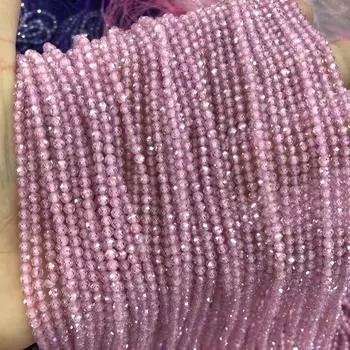 Циркон, пробойник, свободные бусины, подвески с драгоценными камнями для ожерелья, браслета, браслета, шитья, изготовления ювелирных аксессуаров 2mm