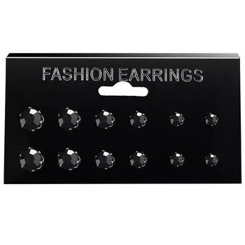 Циркон серьги-гвоздики для ушей ювелирные изделия подарки хрустальные серьги круглые 6/12 пары свадебные для женщин ручной работы