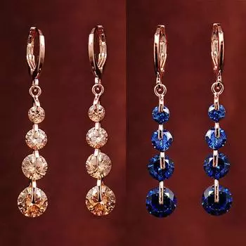 Циркон Серьги Ювелирные Изделия Ювелирные Изделия Имитация Пандент Серьги Длинные Серьги Серьги Ювелирные Изделия 7mm*45mm белый