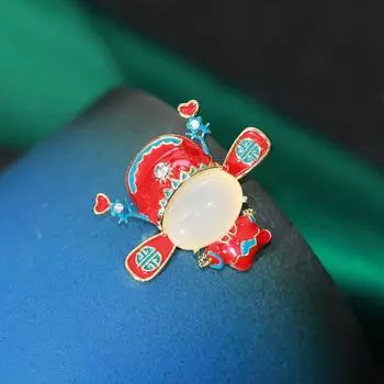 Циркон Женские Броши Медные Украшения Тао Ма Тан Значки Для Одежды Булавки Украшения Одежды Man