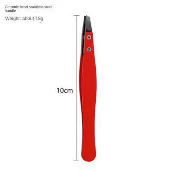 Циркониевые керамические пинцеты для бровей с кончиками и краями из нержавеющей стали, пинцеты для ресниц, пинцеты с острым кончиком, для бровей, бороды, волос
