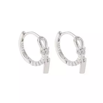 Цирконий Цепочка Завязанный Квадратный Ухо Пряжка Геометрические Маленькие Квадратные Серьги Мода Изысканный Дизайн Подкова Веревка Узел Серьги copper