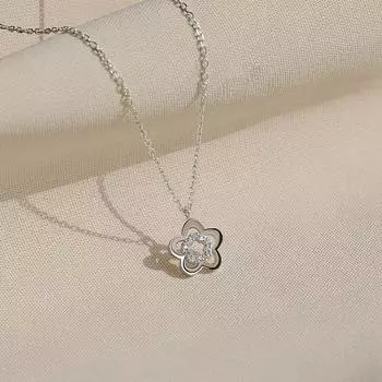 Цирконий Цветок Ожерелье Женское Лето Ins Simple Холодный Ветер Личность Маленький Цветок Ключица Цепочка Нержавеющая Сталь