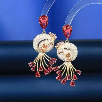 Цирконий, темперамент, длинный жемчуг, висячие серьги с кисточками, модные для свадебной вечеринки, эффектные свадебные украшения, серебро 925 пробы, игла