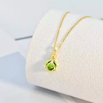 Цирконовое ожерелье в виде капусты, женский дизайн, простой и универсальный тренд, инкрустированный цирконом кулон