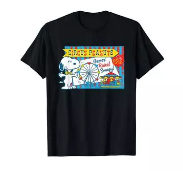 Цирковая игра Peanuts Snoopy, аттракцион и футболка чёрный