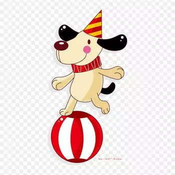 Цирковая собака цирк роялти бесплатно термопереносная печать виниловые нашивки наклейки для одежды DIY аппликации моющиеся нашивки