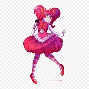 Цирковой детский рисунок Five Nights At Freddy s Sister Location Рисунок термопереводные картинки для одежды, футболка, сумка, теплопередающие наклейки, железные нашивки