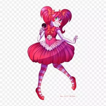 Цирковой детский рисунок Five Nights At Freddy s Sister Loc, термопереносная печать, виниловые нашивки, наклейки для одежды, аппликации «сделай сам», моющиеся нашивки