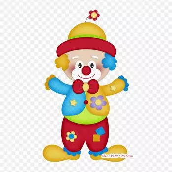 Цирковой клоун, цирковой утюг с термопереносной печатью, виниловые нашивки, наклейки для одежды, аппликации «сделай сам», моющиеся нашивки