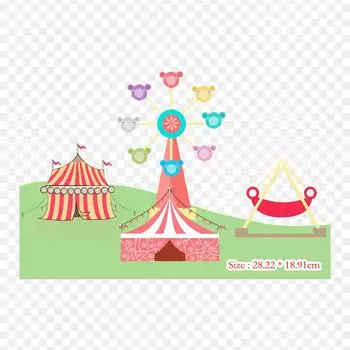 Цирковой рисунок утюгом на теплопередаче, виниловые нашивки, наклейки для одежды, аппликации «сделай сам», моющиеся нашивки