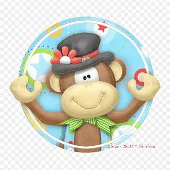 Цирковой утюг на теплопередаче, виниловые нашивки, наклейки для одежды, аппликации «сделай сам», моющиеся нашивки