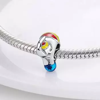 Цирковые подвески в виде слонов, бусины, подходят для оригинального брендового браслета, сделай сам, серебряного цвета, ювелирные украшения для подарка